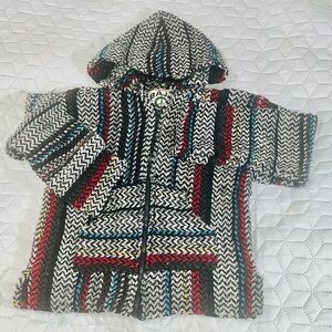 Baja Joe Kids Multicolor Hooded Front Zip Jacket BOYS 8-10Y